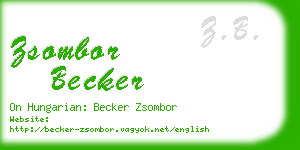 zsombor becker business card